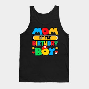 Mom Of The Birthday Boy Game Gaming Mom And Dad Family Tank Top